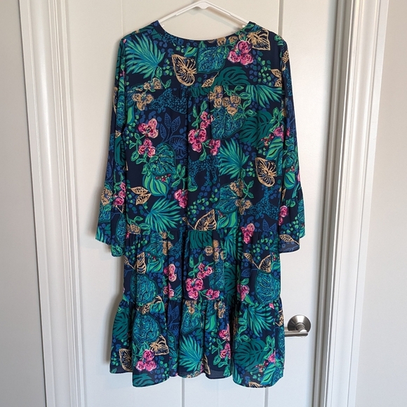 Lilly Pulitzer Gabriel Tunic Dress - Low Tide Navy Life Of The Party sz 14 - Picture 5 of 6